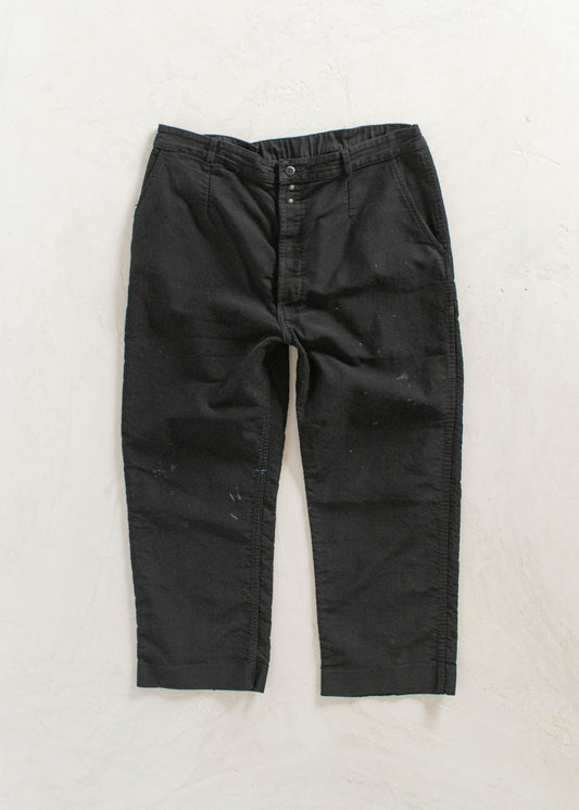 1980s Overdyed French Workwear Pants Size Women's 33 Men's 36