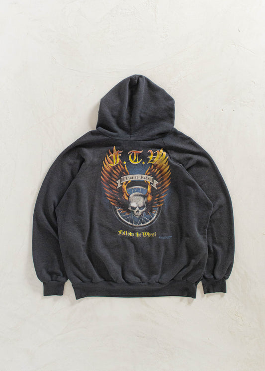 1990s Screamin' Eagle Motorcycle Hoodie Size L/XL
