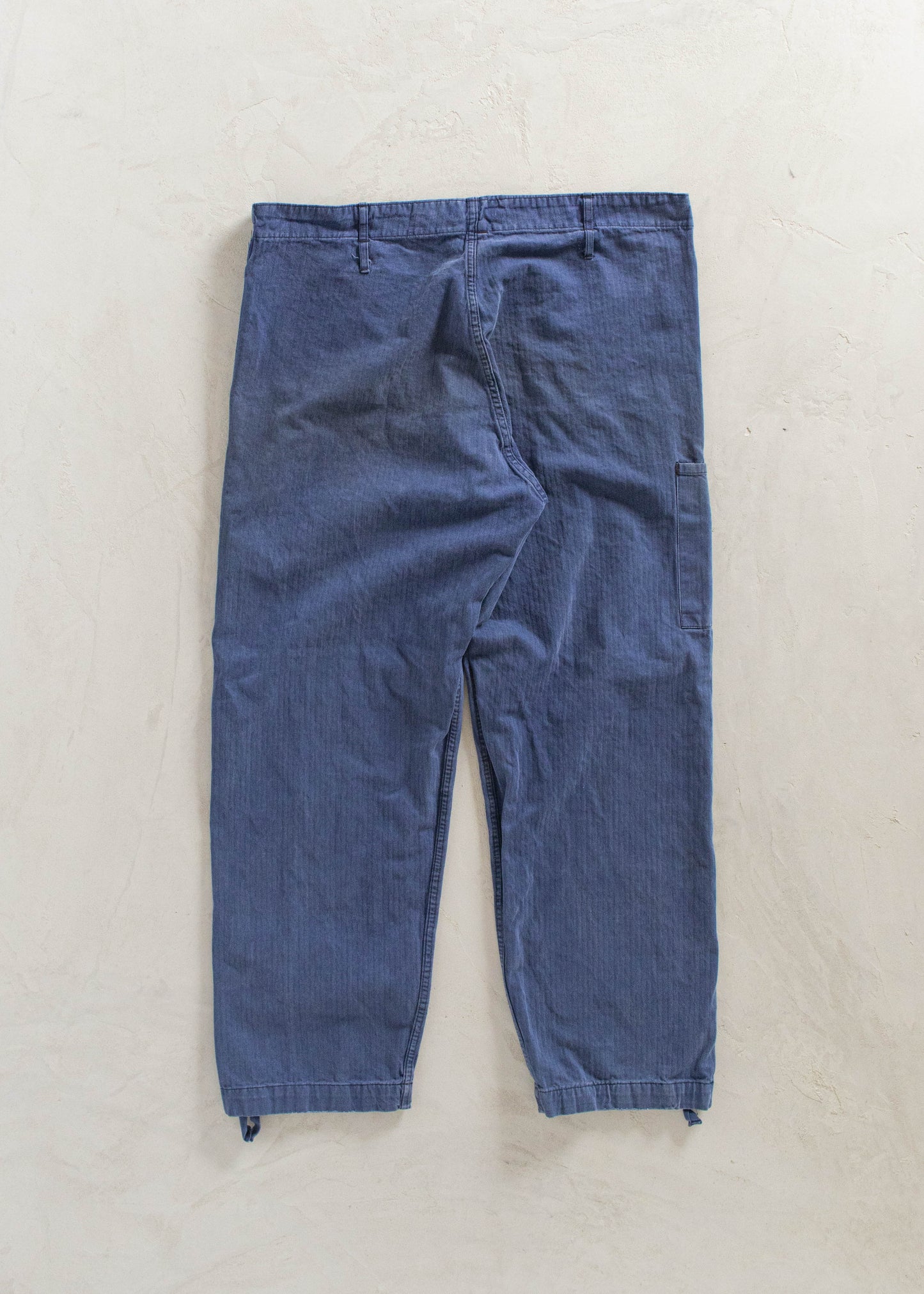 Vintage 1980s HTB Bleu de Travail European Workwear Pants Size Women's 33 Men's 36