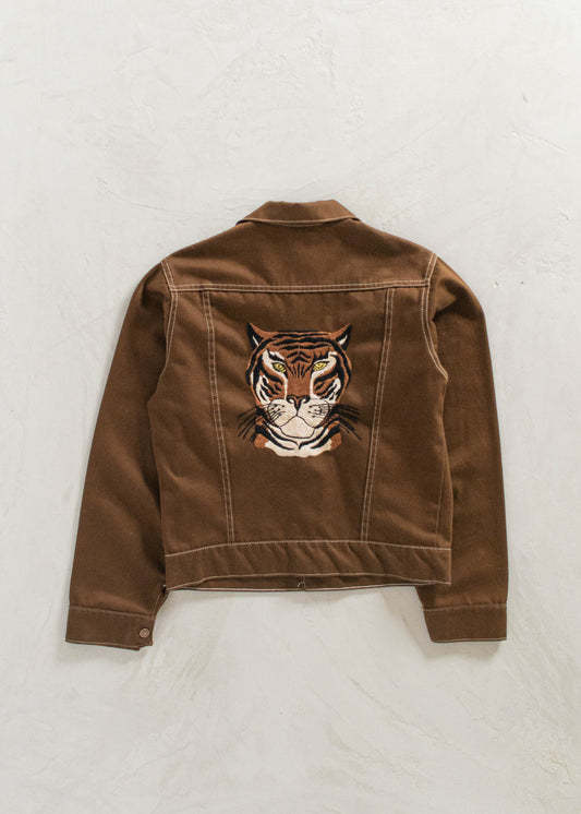 1970s JC Penney Embroidered Denim Trucker Jacket Size XS/S