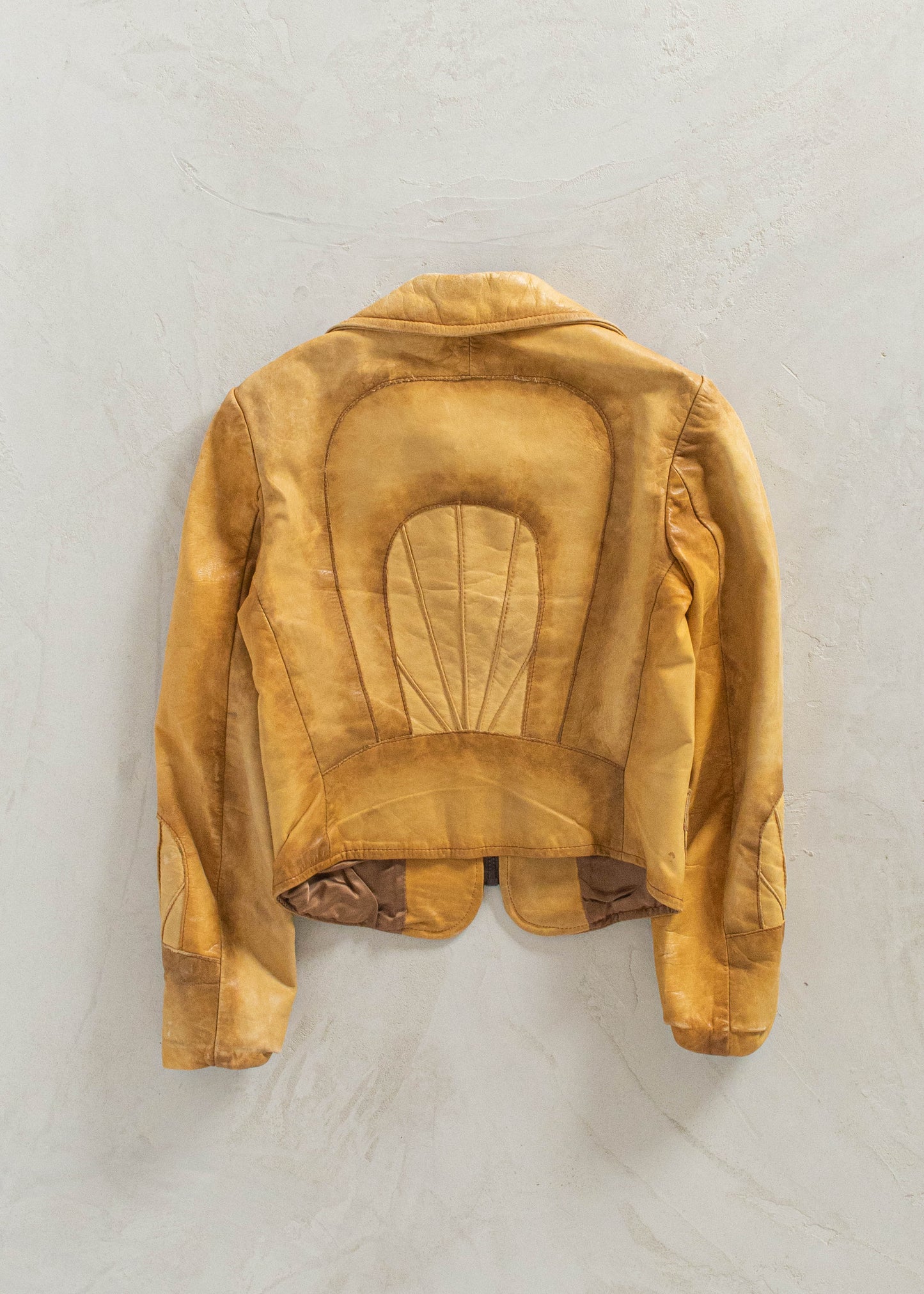 1970s Adam & Eve Sunrise Leather Jacket Size 2XS/XS