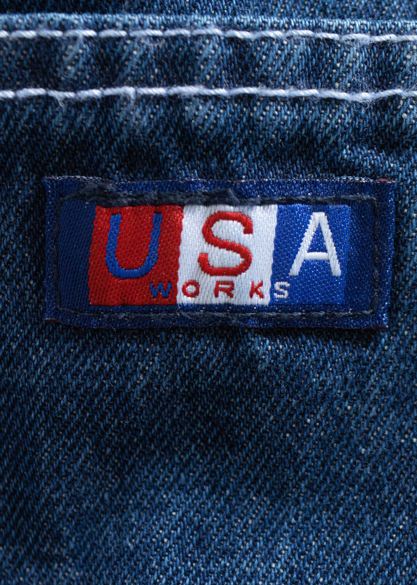 1980s USA Works Deadstock Denim Carpenter Pants Size Women's 42 Men's 44