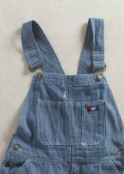 1980s USA Works Deadstock Hickory Stripes Overalls Size L/XL