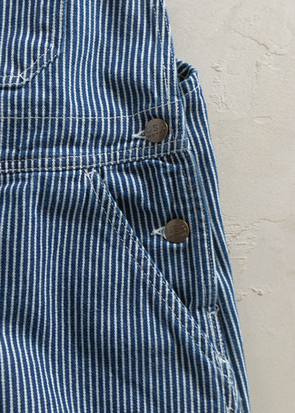 1980s USA Works Deadstock Hickory Stripes Overalls Size L/XL