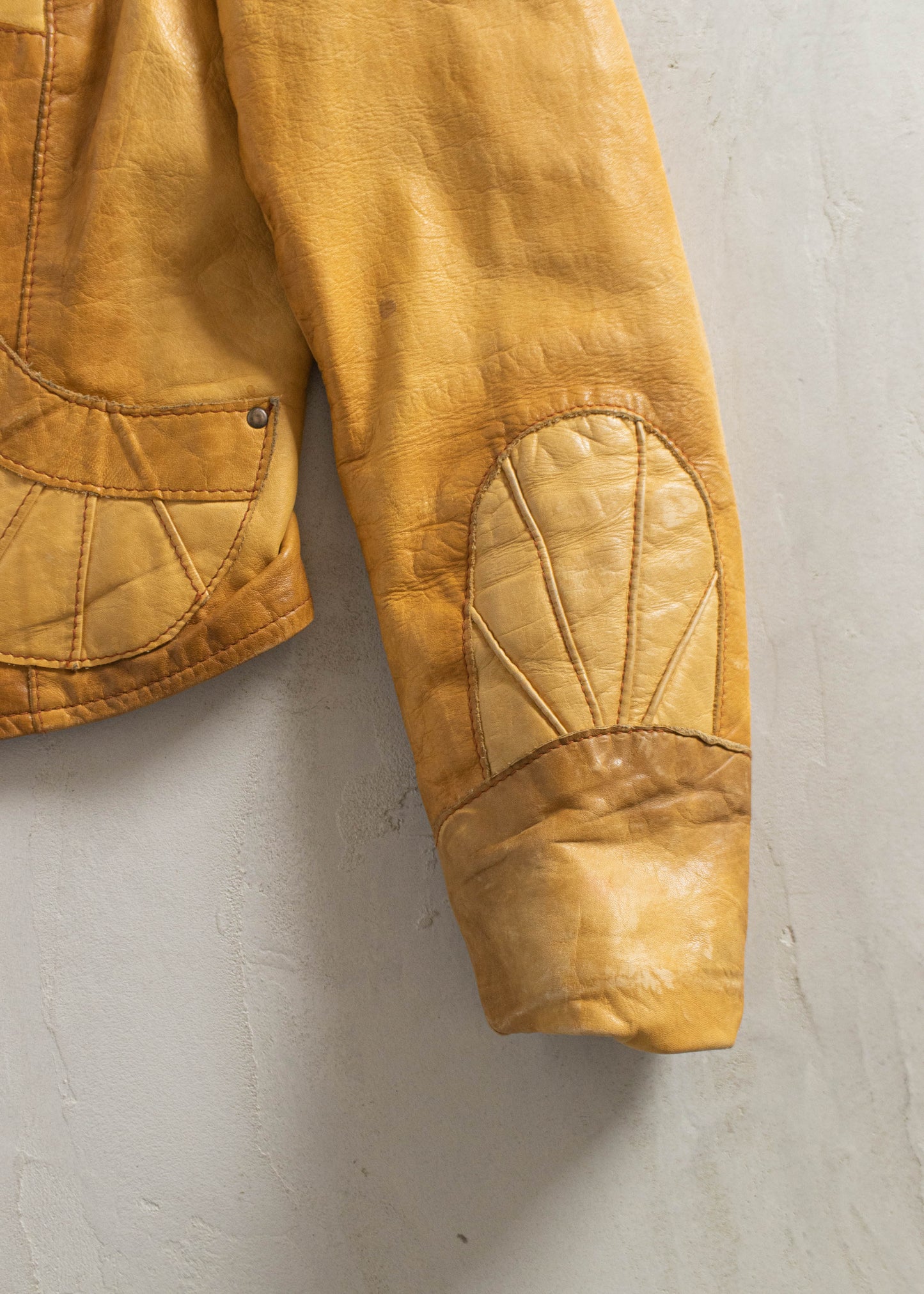 1970s Adam & Eve Sunrise Leather Jacket Size 2XS/XS