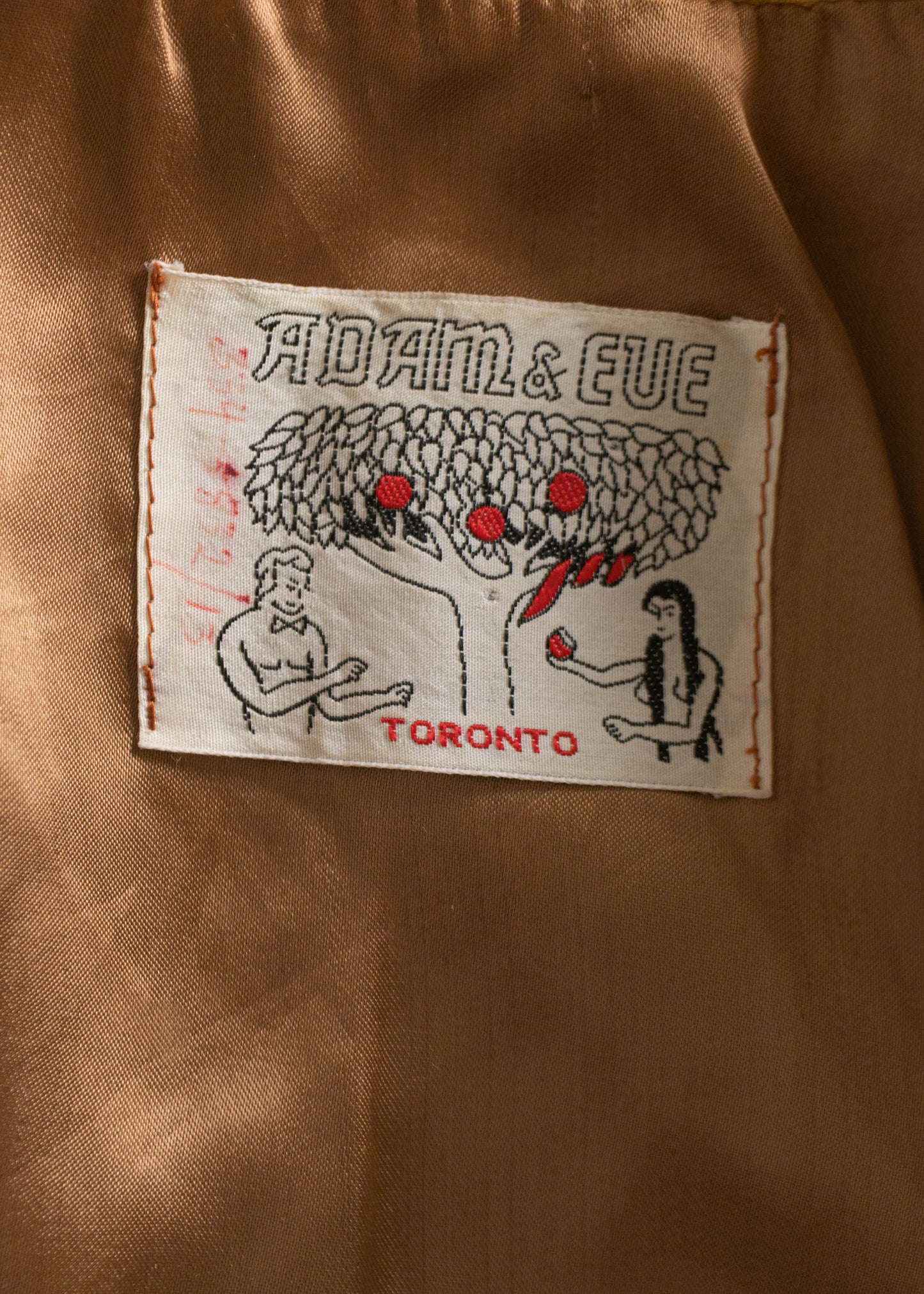 1970s Adam & Eve Sunrise Leather Jacket Size 2XS/XS