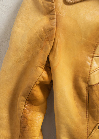 1970s Adam & Eve Sunrise Leather Jacket Size 2XS/XS