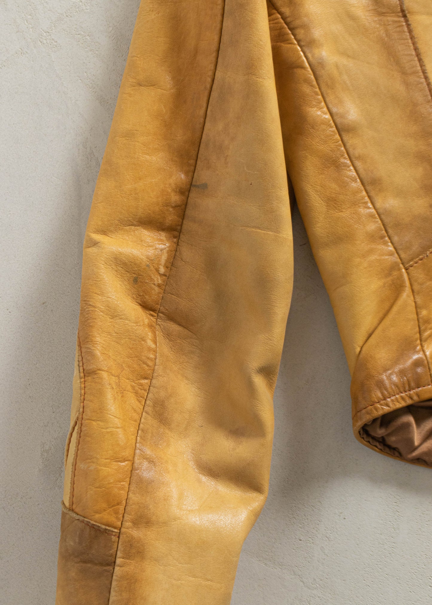 1970s Adam & Eve Sunrise Leather Jacket Size 2XS/XS