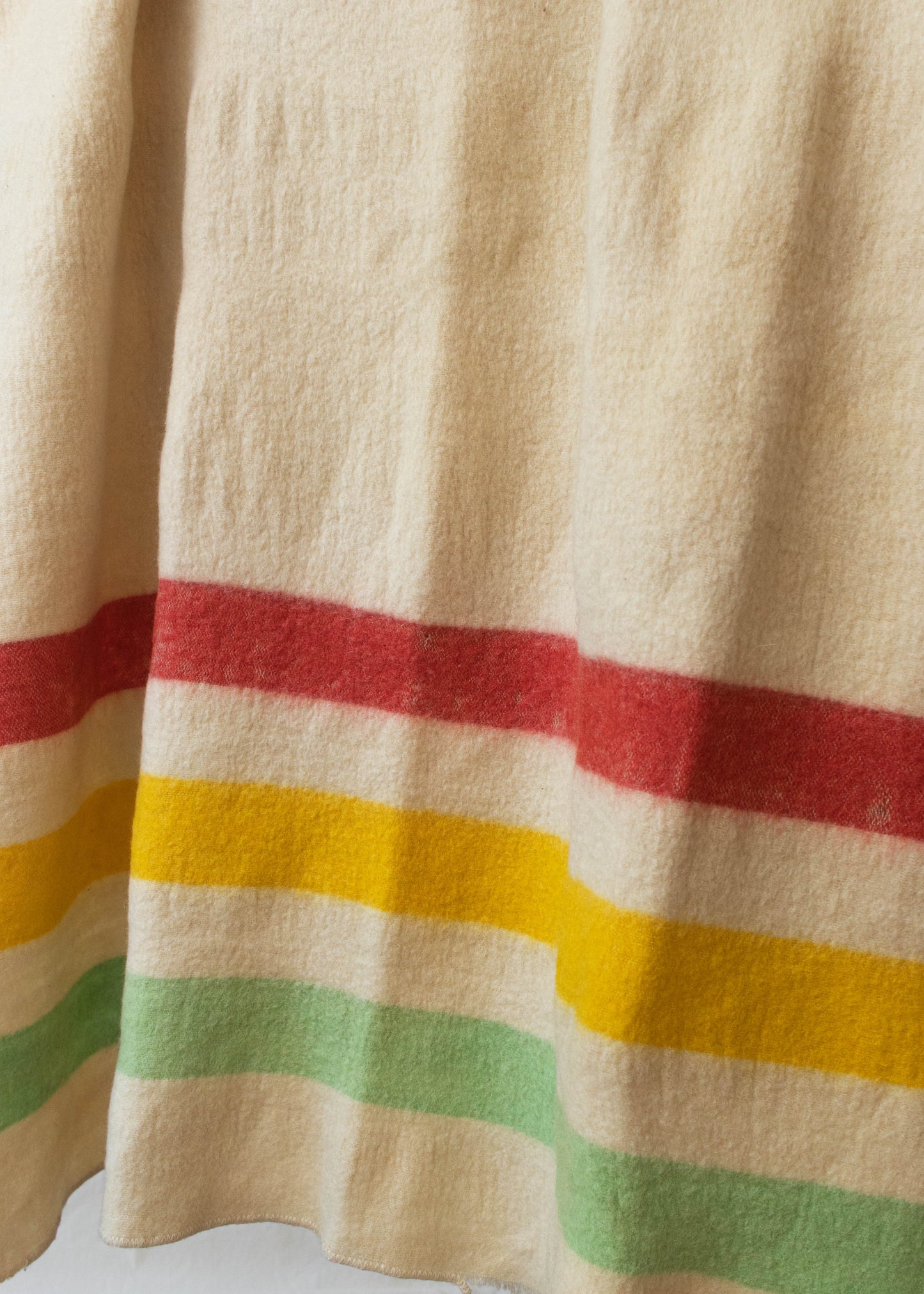 Vintage Stripe Pattern Wool Blanket Size Twin