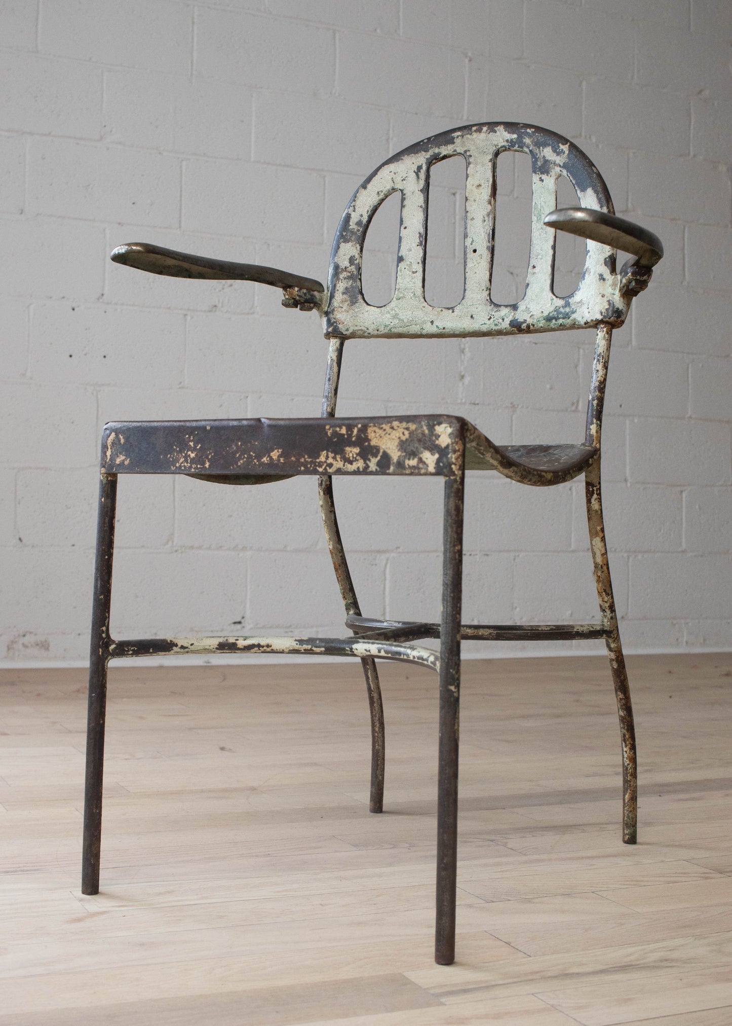 Vintage 1920s Beauty Salon Steel Armchair