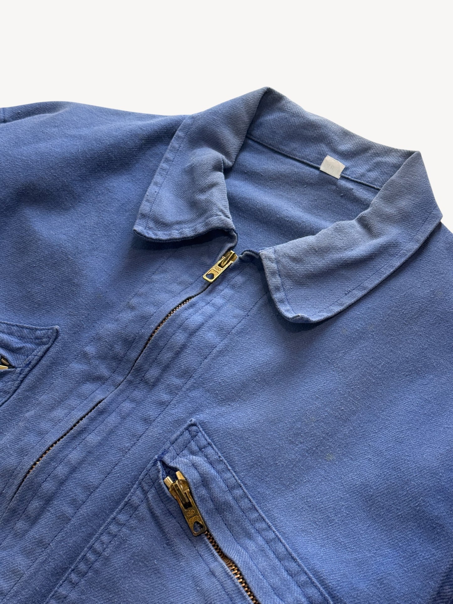 Vintage 1980s Bleu de Travail French Workwear Chore Jacket Size S/M