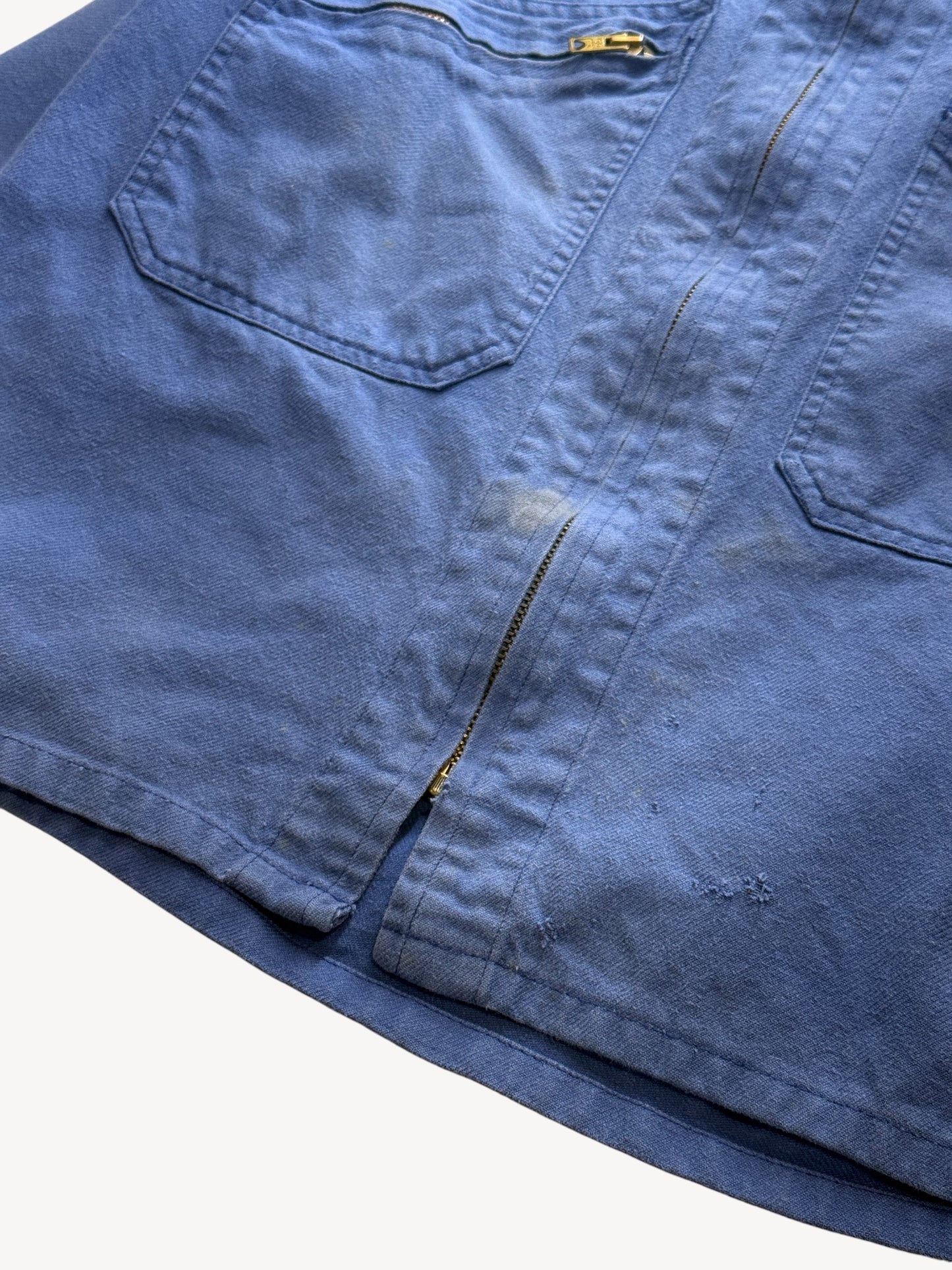 Vintage 1980s Bleu de Travail French Workwear Chore Jacket Size S/M