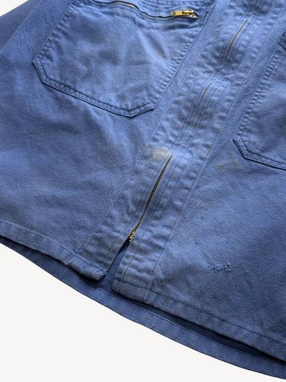 Vintage 1980s Bleu de Travail French Workwear Chore Jacket Size S/M