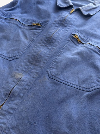 Vintage 1980s Bleu de Travail French Workwear Chore Jacket Size S/M