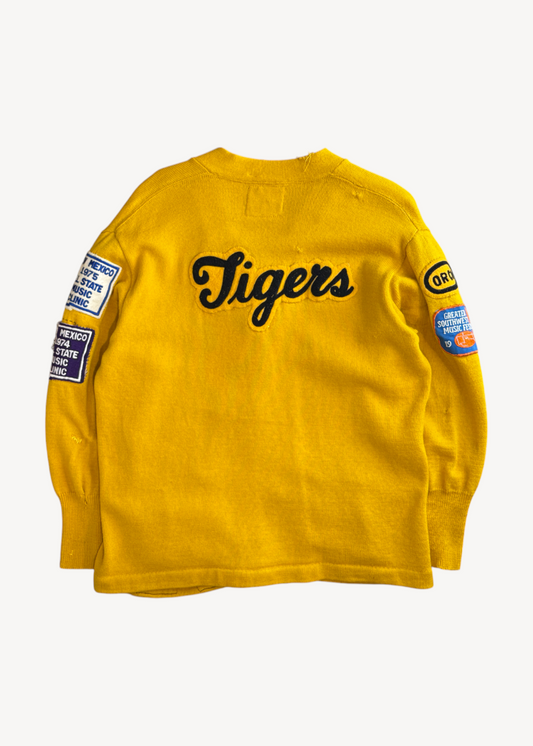 Vintage 1960s Whiting Company "Tigers" Varsity Letterman Wool Cardigan Size M/L