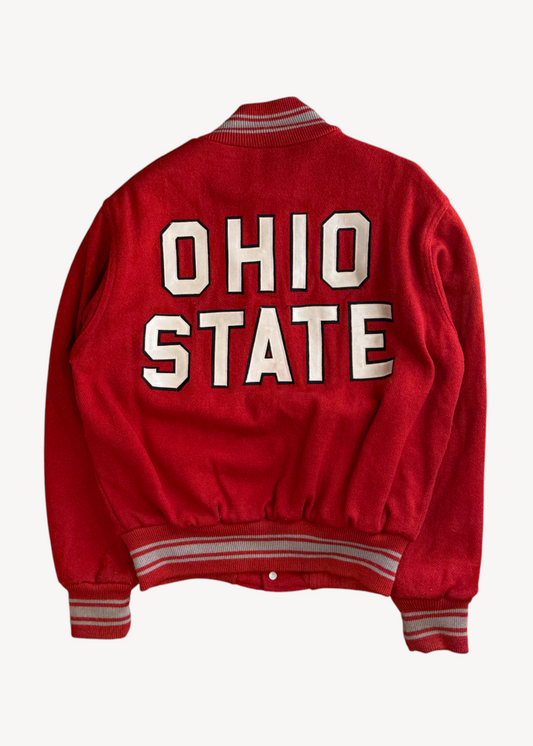 Vintage 1980s Holloway "Ohio State" Varsity Letterman Jacket Size M/L