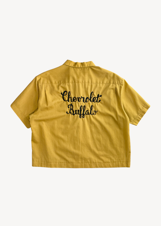 Vintage 1960s/1970s Nat Nast "Chevrolet Buffalo" Chainstitched Bowling Shirt Size L/XL
