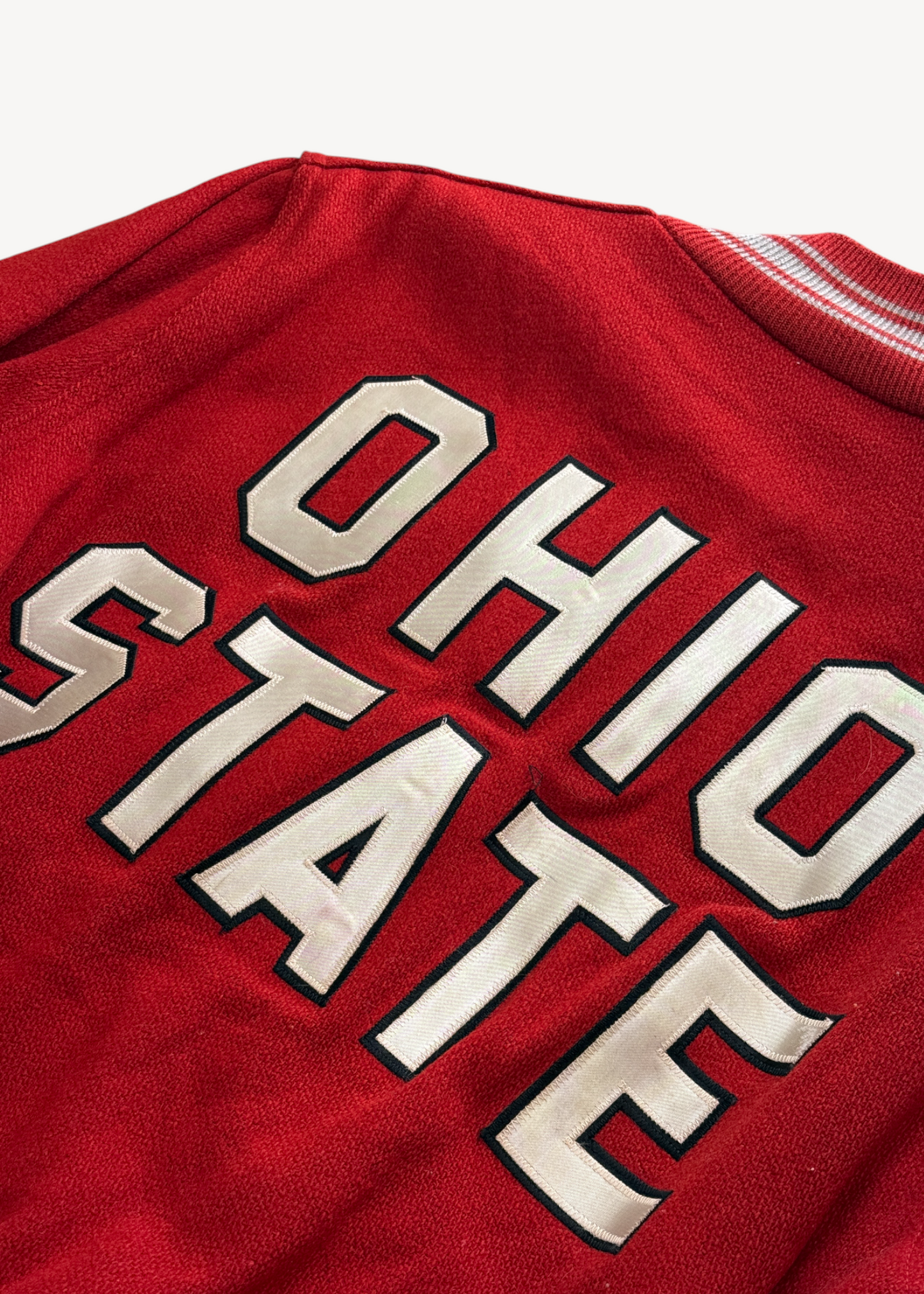 Vintage 1980s Holloway "Ohio State" Varsity Letterman Jacket Size M/L