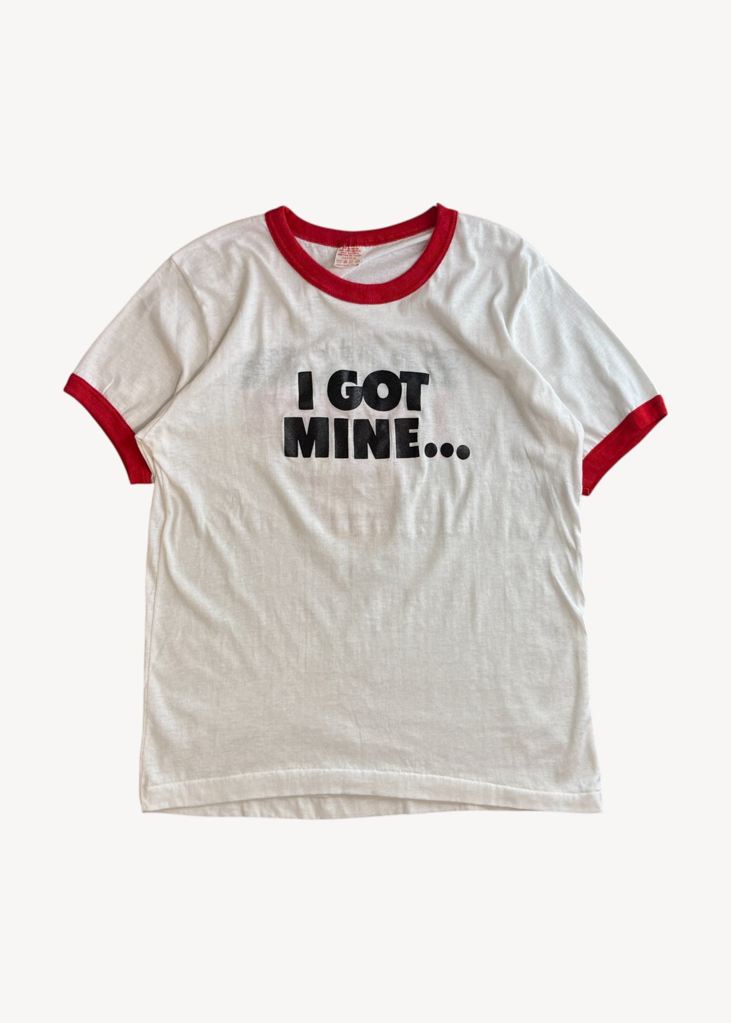 Vintage 1980s Japan Camera "I Got Mine Back in 1 Hour" Ringer T-Shirt Size M/L