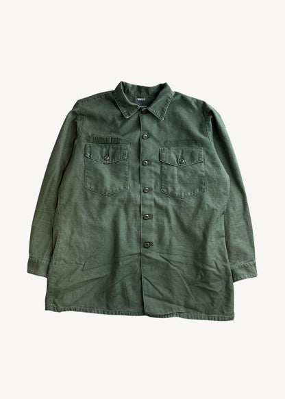 Vintage 1970s OG 107 Military Button Up Shirt Size L/XL