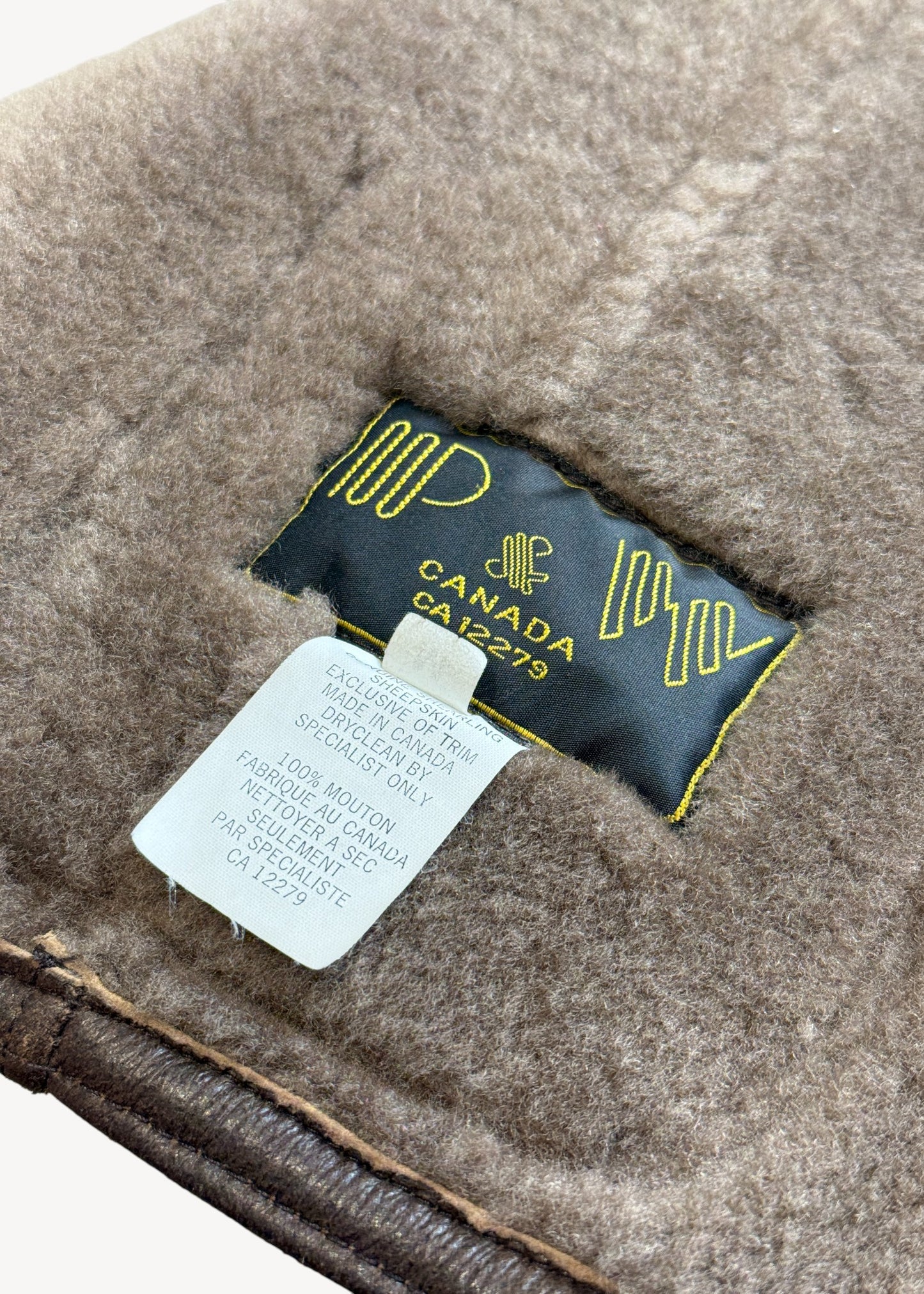 Vintage Leather and Sheepskin Shearling Vest Size S/M