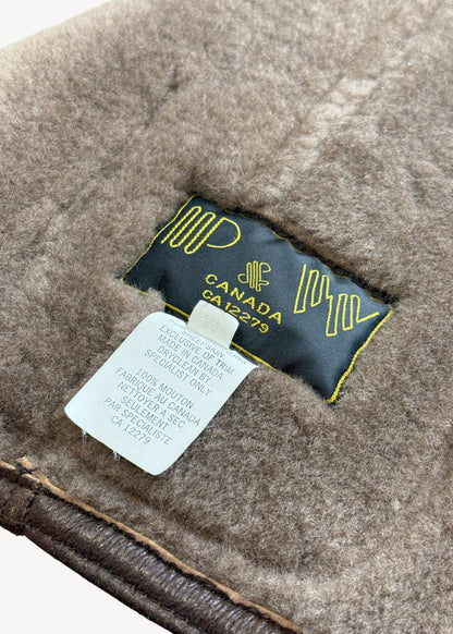 Vintage Leather and Sheepskin Shearling Vest Size S/M