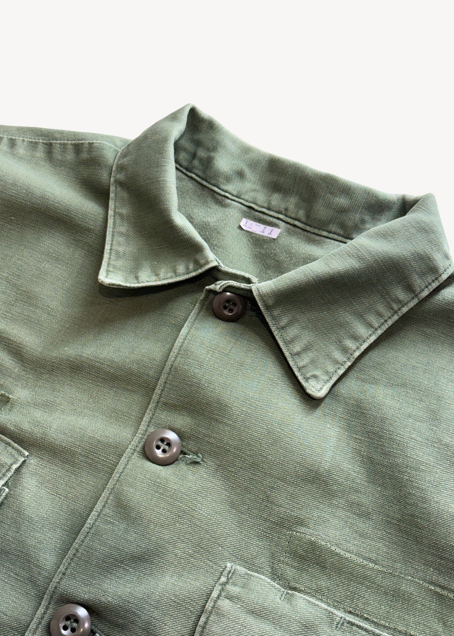 Vintage 1970s OG 107 Military Button Up Shirt Size L/XL