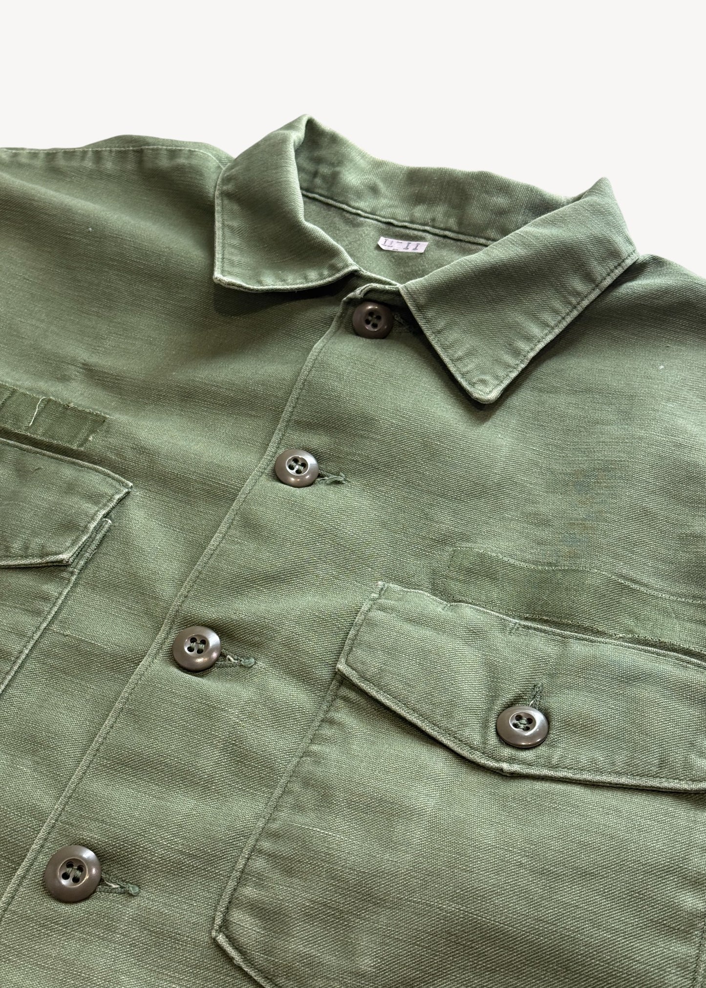 Vintage 1970s OG 107 Military Button Up Shirt Size L/XL