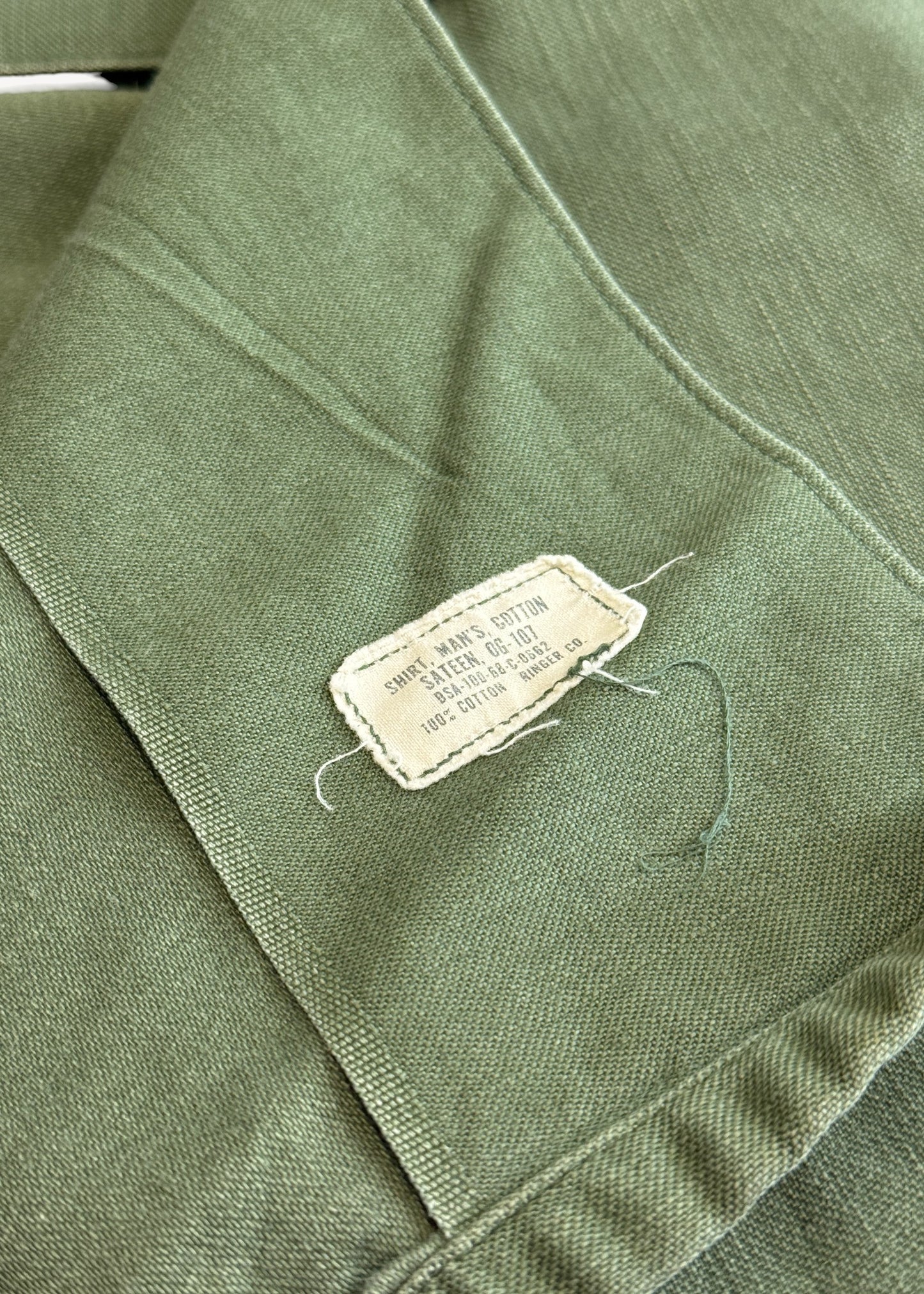 Vintage 1970s OG 107 Military Button Up Shirt Size L/XL