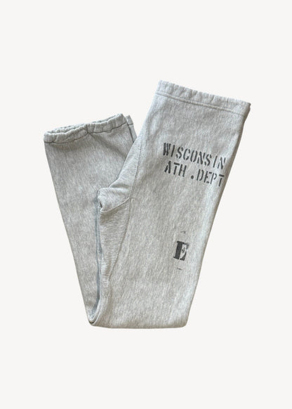 1980s Champion "Wisconsin Athletic Dept" Reverse Weave Warm Up Sweatpants Size S/M