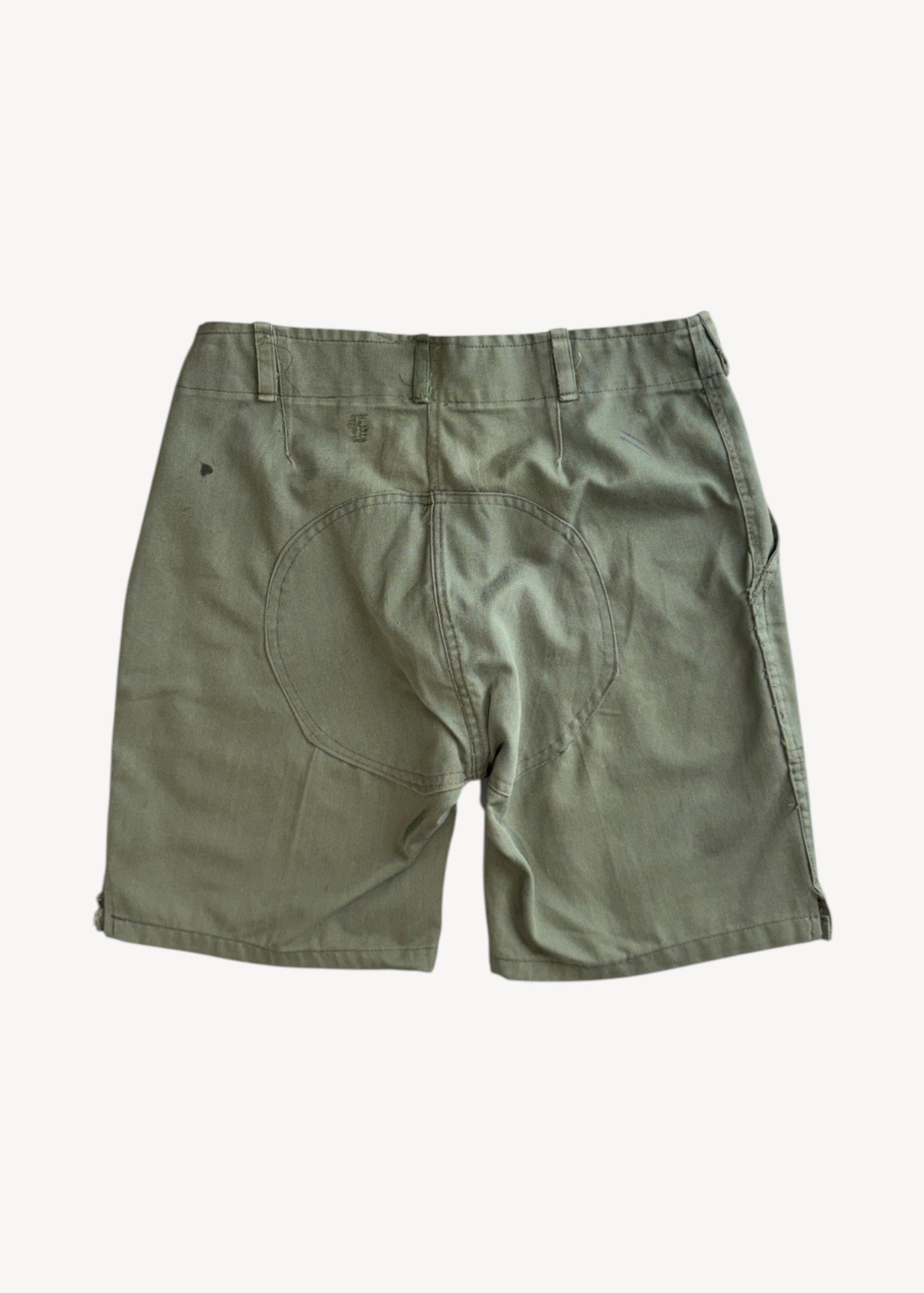 Vintage 1980s Herringbone Twill Military Shorts Size Women's 28 / Men's 30