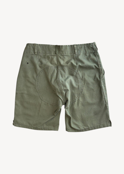 Vintage 1980s Herringbone Twill Military Shorts Size Women's 28 / Men's 30