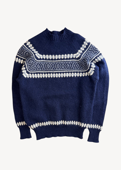 Vintage 1970s Simpsons Fair Isle Style Pullover Knit Size S/M