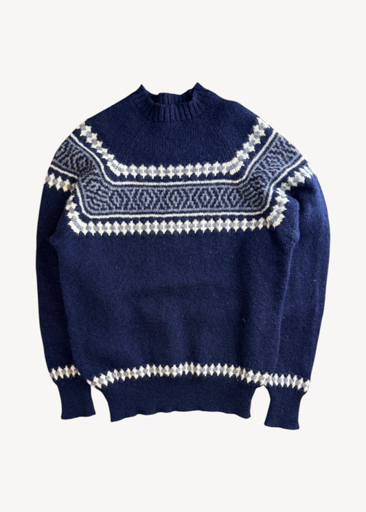 Vintage 1970s Simpsons Fair Isle Style Pullover Knit Size S/M