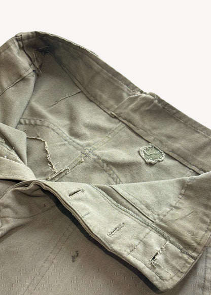 Vintage 1980s Herringbone Twill Military Shorts Size Women's 28 / Men's 30