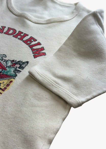 Vintage 1970s "Trondheim Lykkens Portal" T-Shirt Size 2XS/XS