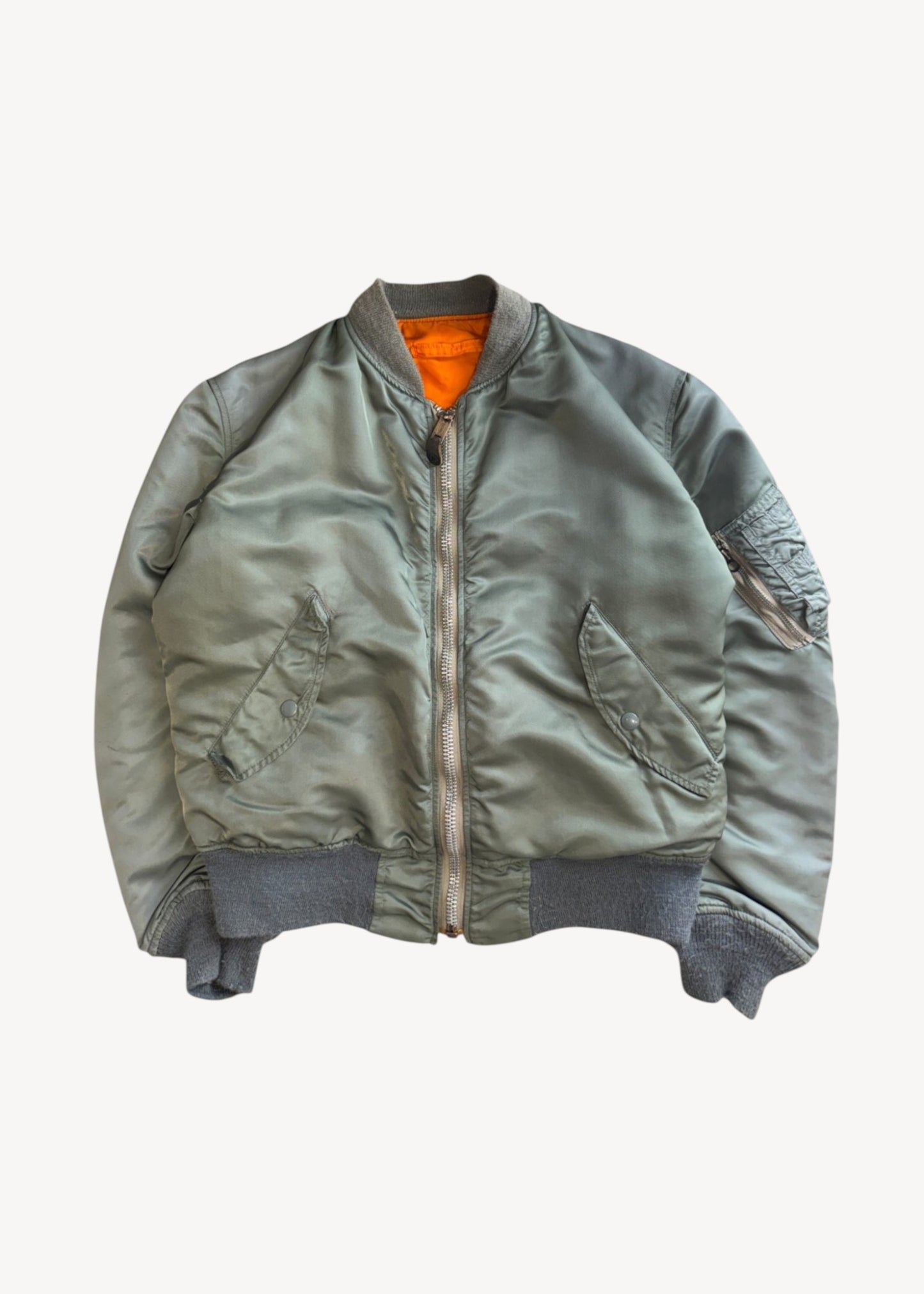 Vintage 1970s MA-1 Flyers Reversible Aviator Bomber Jacket Size M/L