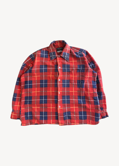 Vintage 1980s Bellmont Printed Cotton Flannel Button Up Size M/L