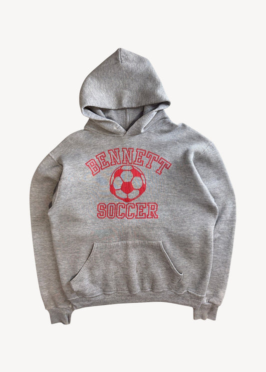 Vintage 1990s Russell Athletic "Bennett Soccer" Hooded Sweatshirt Size M/L