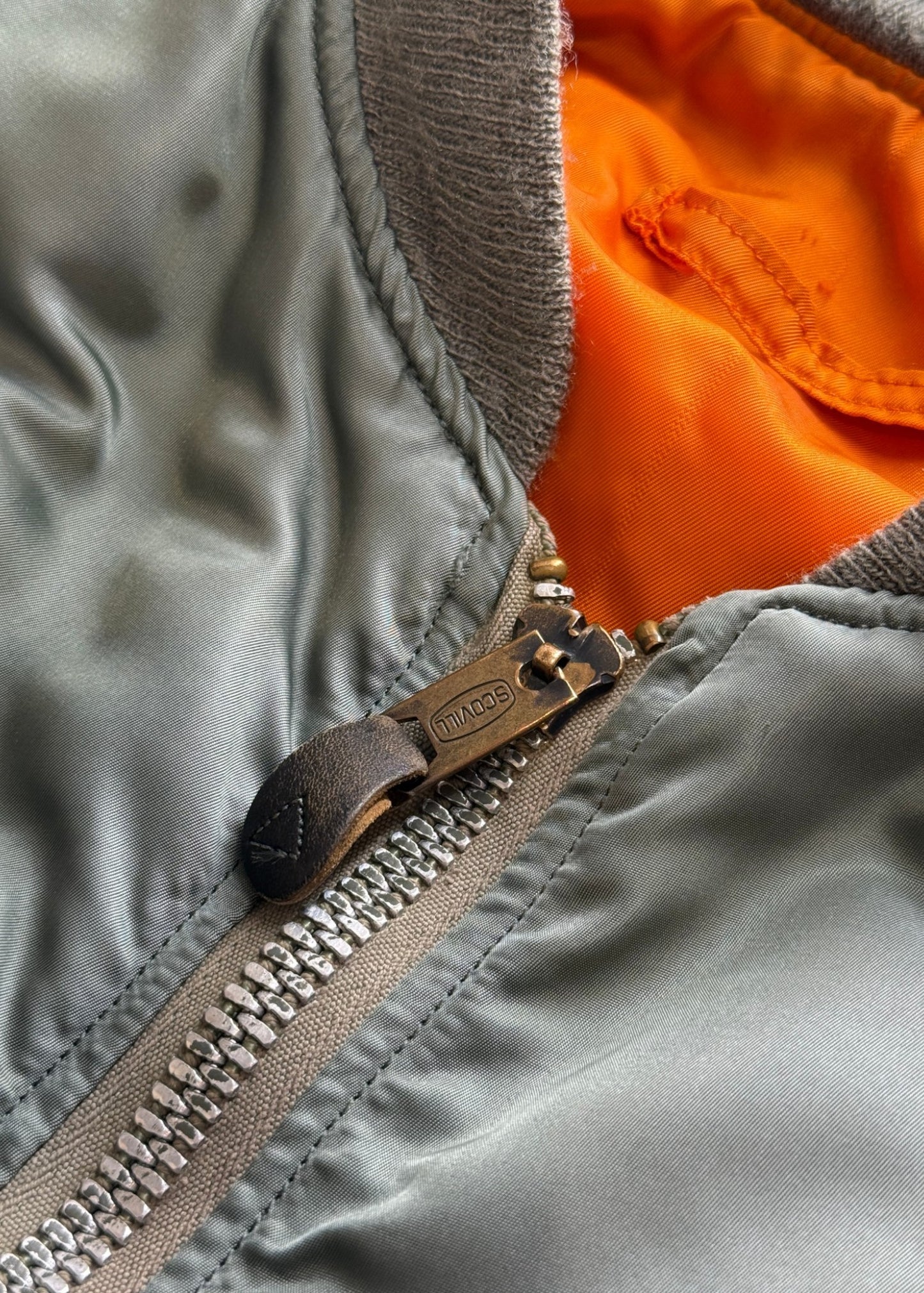 Vintage 1970s MA-1 Flyers Reversible Aviator Bomber Jacket Size M/L