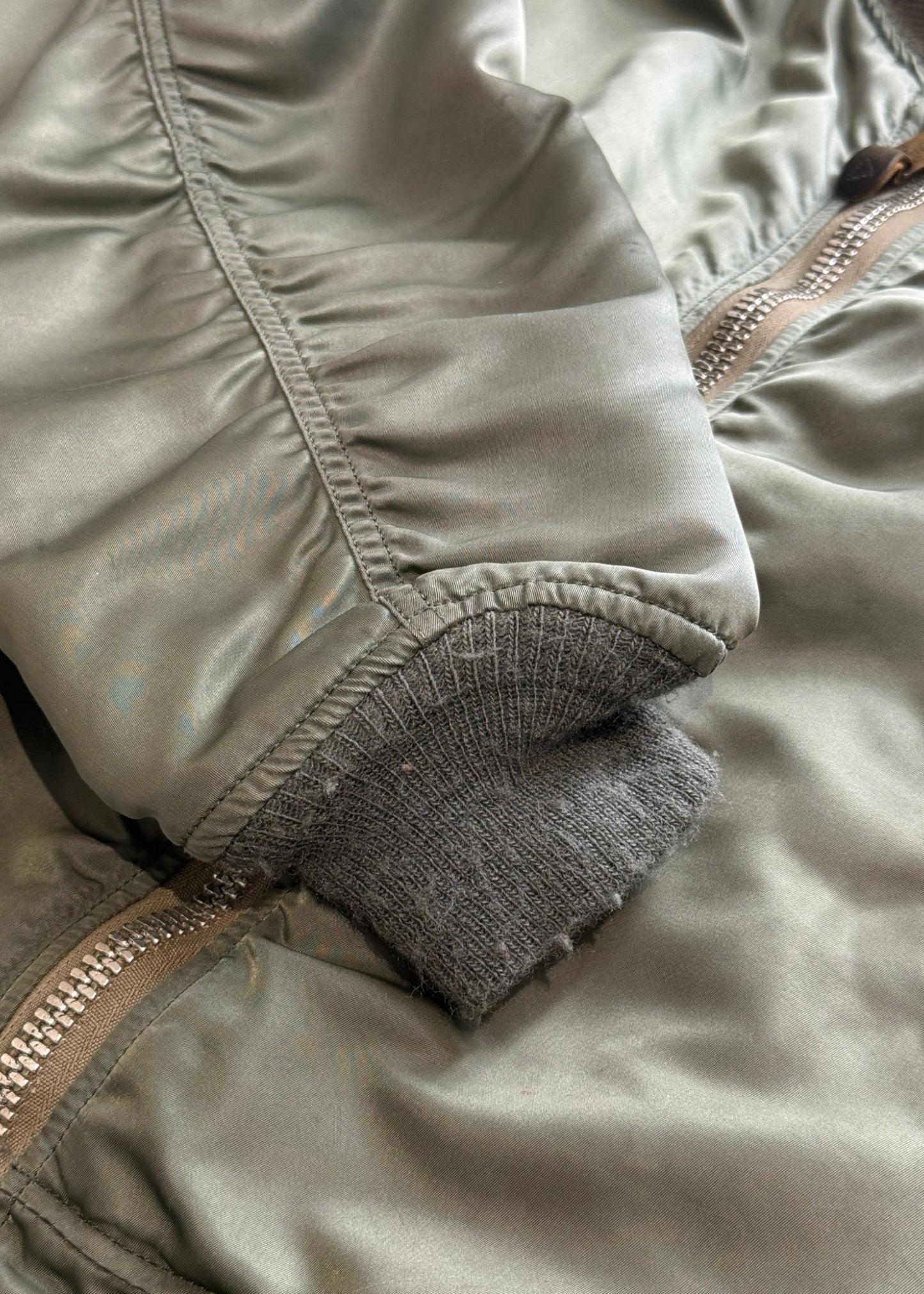 Vintage 1970s MA-1 Flyers Reversible Aviator Bomber Jacket Size M/L