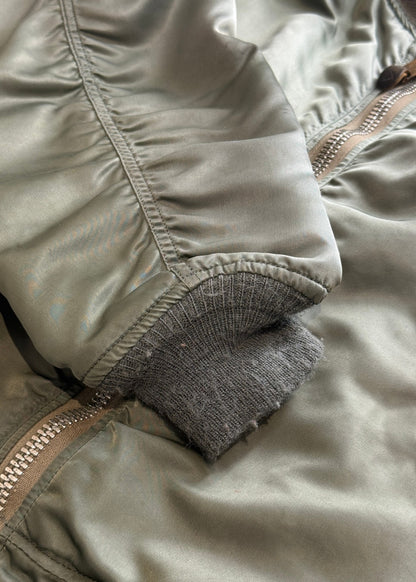 Vintage 1970s MA-1 Flyers Reversible Aviator Bomber Jacket Size M/L