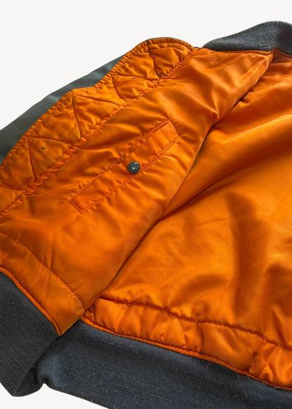 Vintage 1970s MA-1 Flyers Reversible Aviator Bomber Jacket Size M/L