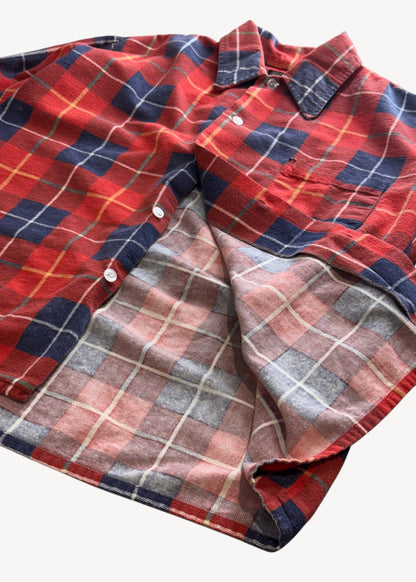 Vintage 1980s Bellmont Printed Cotton Flannel Button Up Size M/L