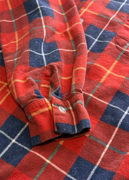 Vintage 1980s Bellmont Printed Cotton Flannel Button Up Size M/L