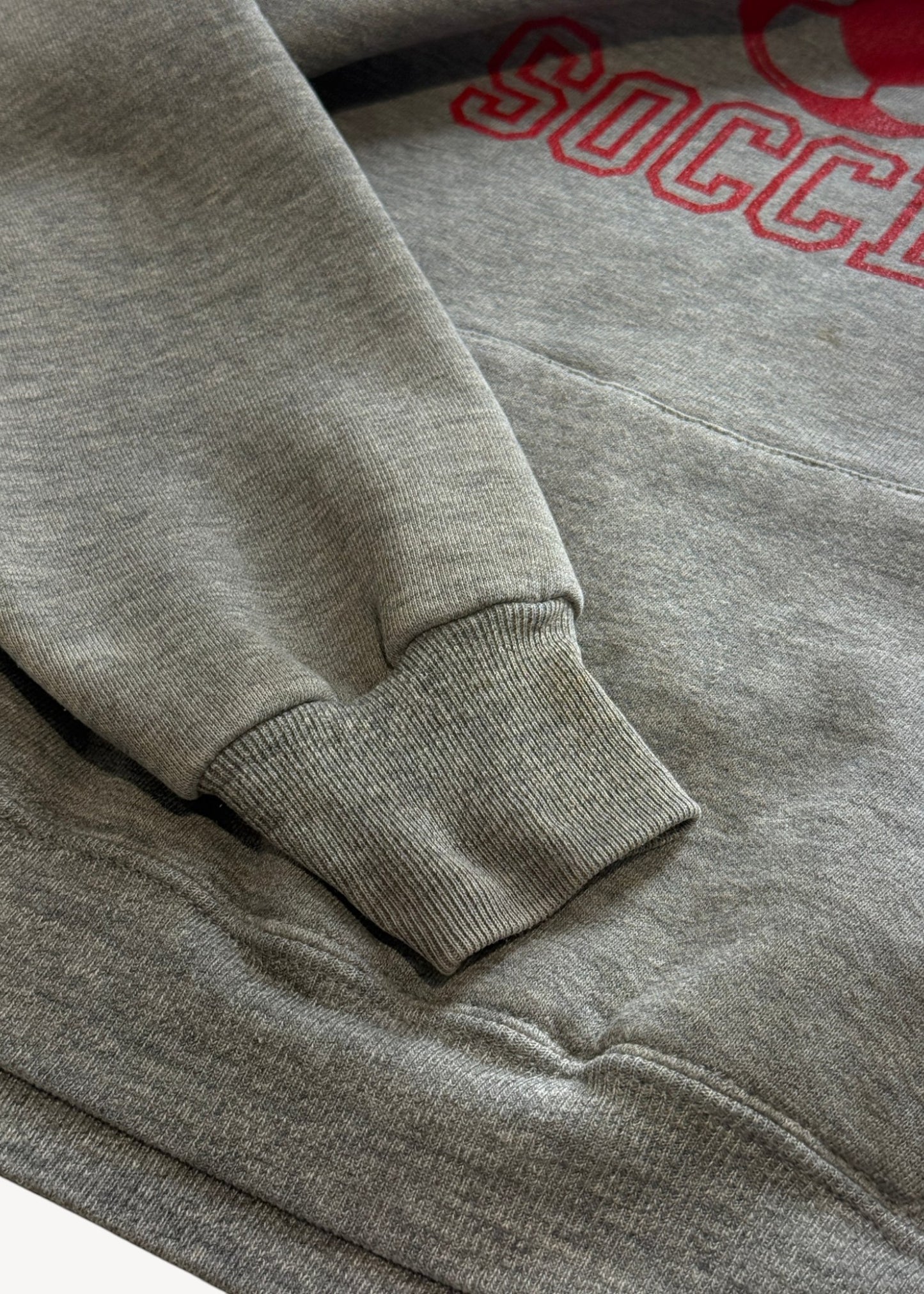 Vintage 1990s Russell Athletic "Bennett Soccer" Hooded Sweatshirt Size M/L