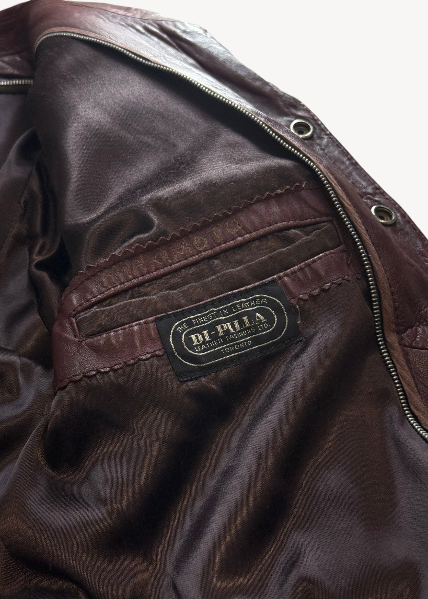 Vintage 1980s Centennial College "Civil Engineering" Leather Varsity Jacket Size S/M