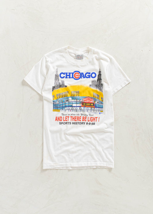 Vintage 1980s Chicago Cubs T-Shirt Size 2XS/XS