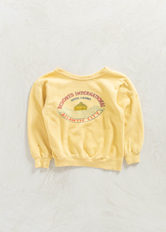 Vintage Atlantic City Resorts International Souvenir Sweatshirt Size 2XS/XS