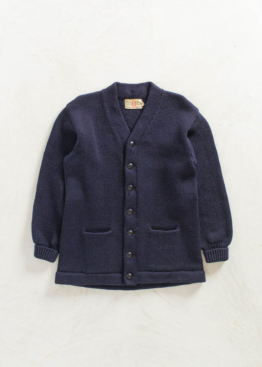 Vintage 1960s Oakes Bros Varsity Letterman Wool Cardigan Size M/L